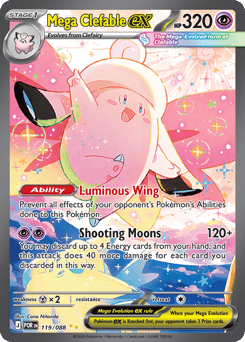 Mega Clefable ex 119 Perfect Order Pokémon card