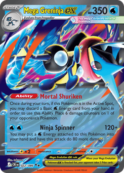 Mega Greninja ex 22 Chaos Rising Pokémon card