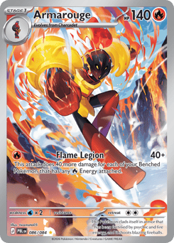 Armarouge 86 Pitch Black Pokémon card
