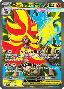 Mega Pyroar ex 99 Chaos Rising Pokémon card