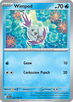 Wimpod 25 Chaos Rising Pokémon card