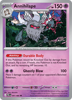 Annihilape 41 Pitch Black Pokémon card