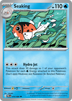 Seaking 14 Pitch Black Pokémon card