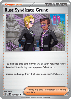 Rust Syndicate Grunt 81 Pitch Black Pokémon card