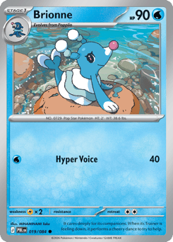 Brionne 19 Pitch Black Pokémon card