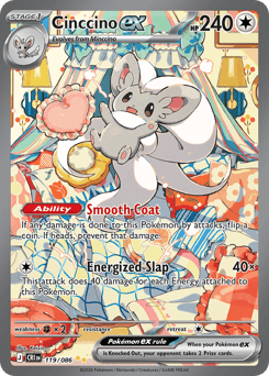 Cinccino ex 119 Chaos Rising Pokémon card