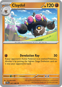 Claydol 47 Chaos Rising Pokémon card