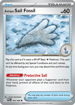 Antique Sail Fossil 69 Perfect Order Pokémon card