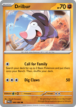Drilbur 46 Pitch Black Pokémon card