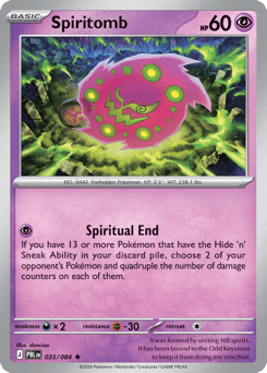 Spiritomb 35 Pitch Black Pokémon card