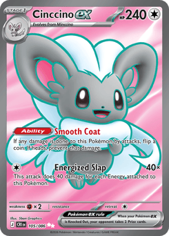 Cinccino ex 105 Chaos Rising Pokémon card