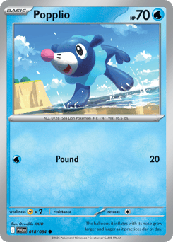 Popplio 18 Pitch Black Pokémon card