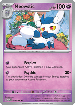 Meowstic 34 Perfect Order Pokémon card
