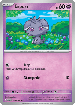Espurr 33 Perfect Order Pokémon card