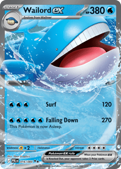 Wailord ex 16 Pitch Black Pokémon card