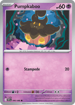 Pumpkaboo 40 Chaos Rising Pokémon card