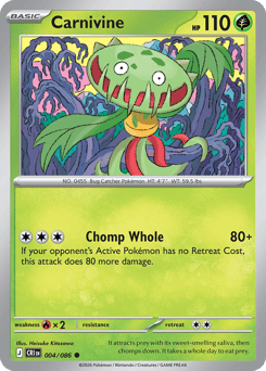 Carnivine 4 Chaos Rising Pokémon card