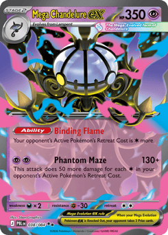 Mega Chandelure ex 38 Pitch Black Pokémon card