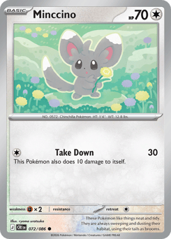 Minccino 72 Chaos Rising Pokémon card